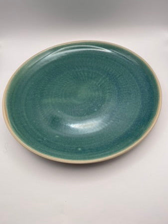 Plat de présentation vert tacheté