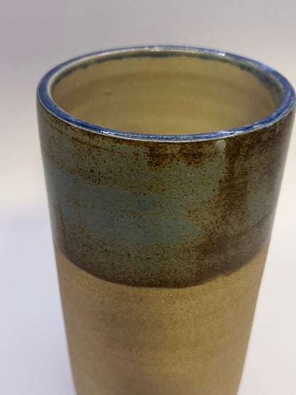 Vase brun/bleu