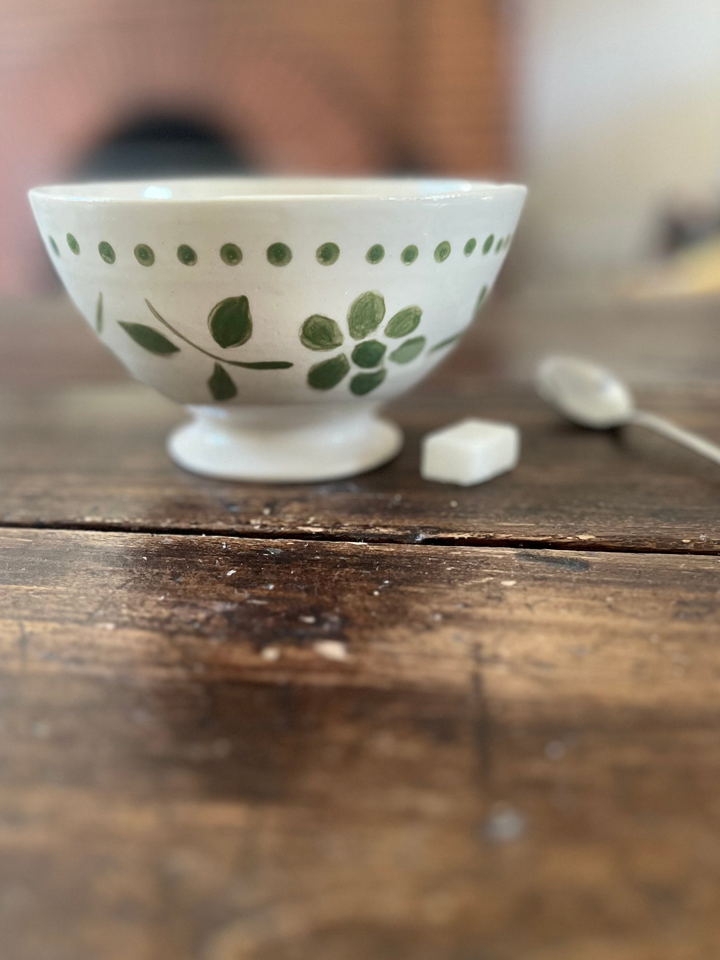 Bol campagne fleurs vertes