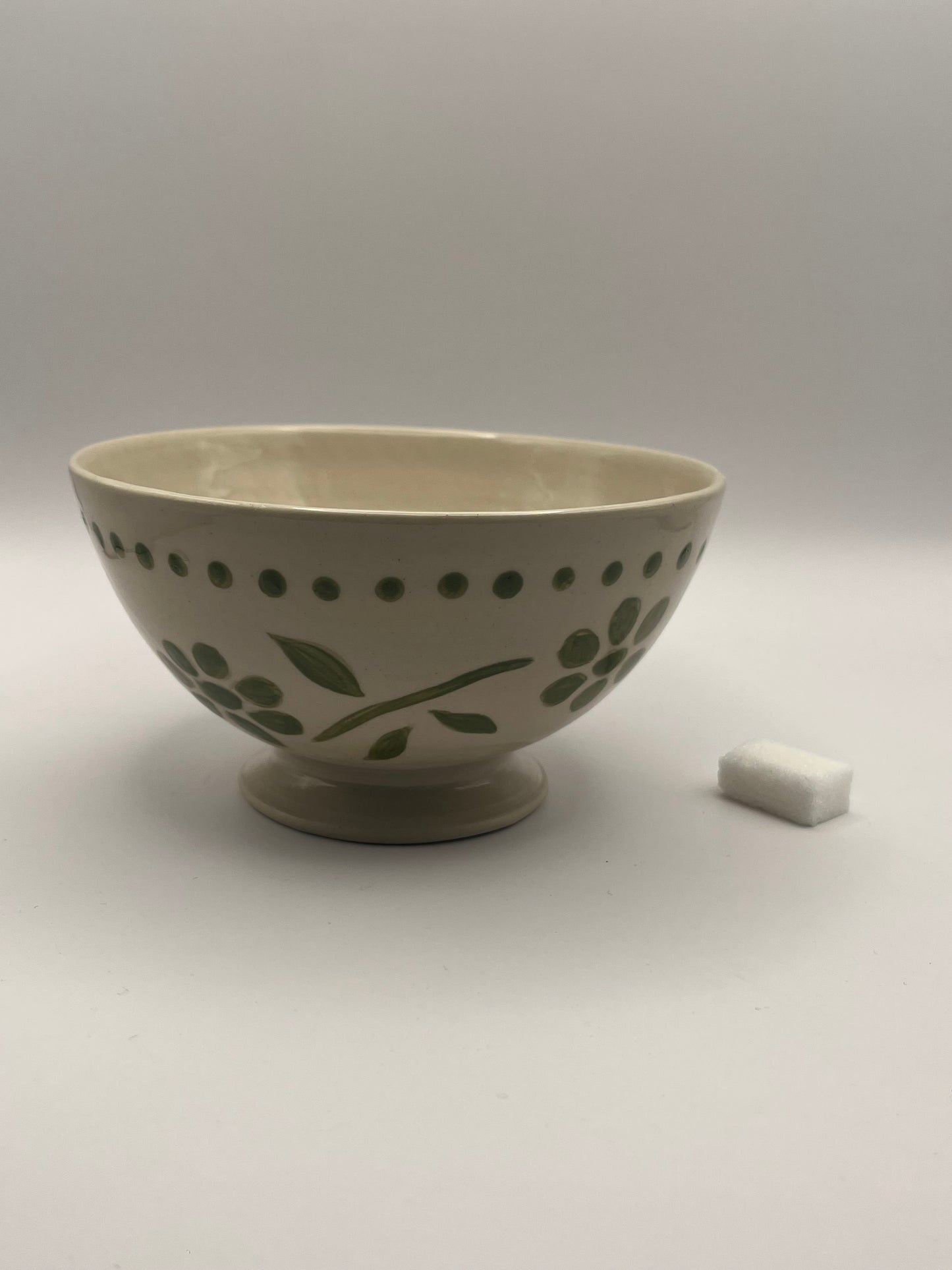 Bol campagne fleurs vertes