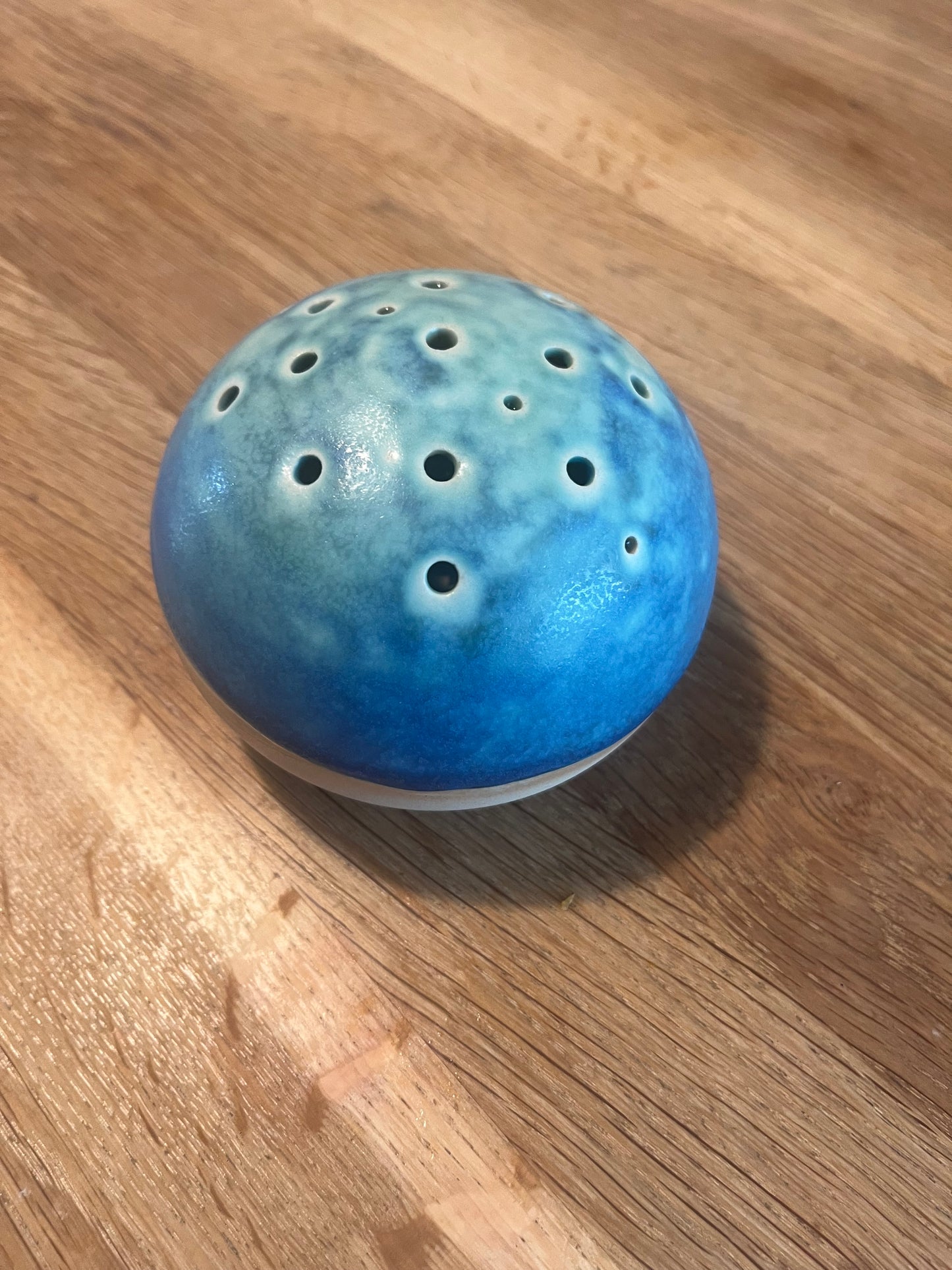 Vase pique-fleurs Turquoise