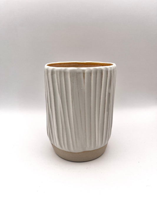 Pot à couvert blanc mat