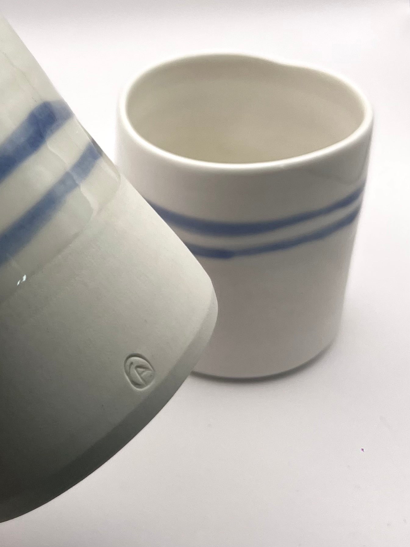 Duo de tasses filées bleu