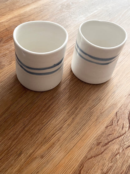 Duo de tasses filées bleu