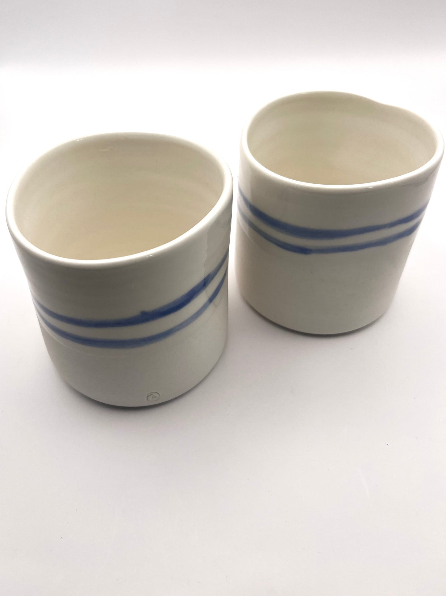 Duo de tasses filées bleu
