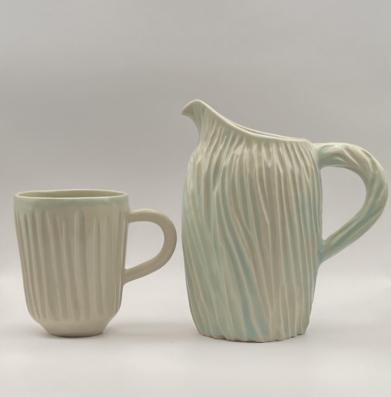 Ribbed pitcher